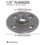 pipe fittings black malleable iron threaded floor flanges for retro furniture table legs