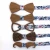 Plain design wood printed bow tie and cufflinks set