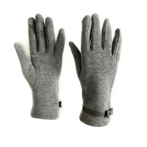 Plain mirco velvet warm ladies driving gloves