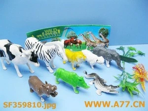 plastic animal play set