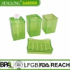 Plastic Bathroom accessories set 4PCs -  Soap/ Lotion Dispenser & Tumbler & Soap Dish & Toothbrush Holder