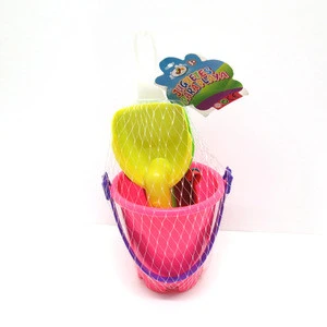 Plastic beach buckets toy small plastic shovel sand tool set