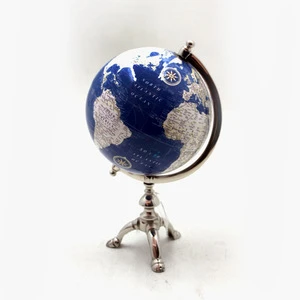 Plastic Decorative World Globe with Aluminium 3 legs base