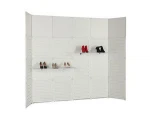 plastic slatwall panels/slatwall for display stand / Angled display slatwall shelves