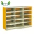 Import play school furniture kids storage cabinet / wooden book rack /  kids bookcase from China