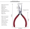 Pliers Multi-function Long Needle Nose pliers with Side Cutter for Electronic Repairing Cr-V Material Pliers