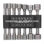 Pneumatic Strong Power Nut Driver Drill Bit Set 1/4" Hex Shank SAE Metric Socket Wrench Screw One-piece Without Magnetic