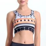 Polyester spandex yoga bra customized private label women fitness sportswear