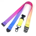 Polyester Sublimation Heat Transfer Printing Neck Keychain ID Card Badge Holder Custom Lanyard Strap