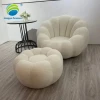 Popular Comfortable Couchs Living Room Furniture with White Pink  Orange Color optional color Leisure Chairs Sofa