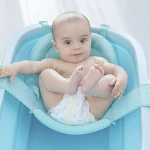 Portable Baby Bath Accessories Newborn Bathing Cushion Non-Slip Bathtub Baby Bath Mat