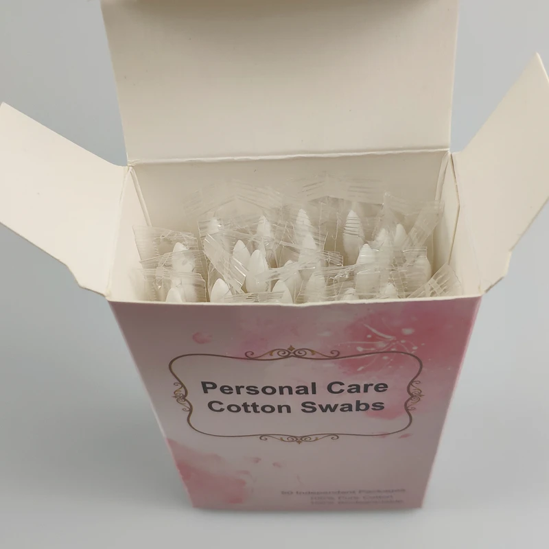 Portable Individual Packaged Paper Stick Makeup Cotton Buds Swab