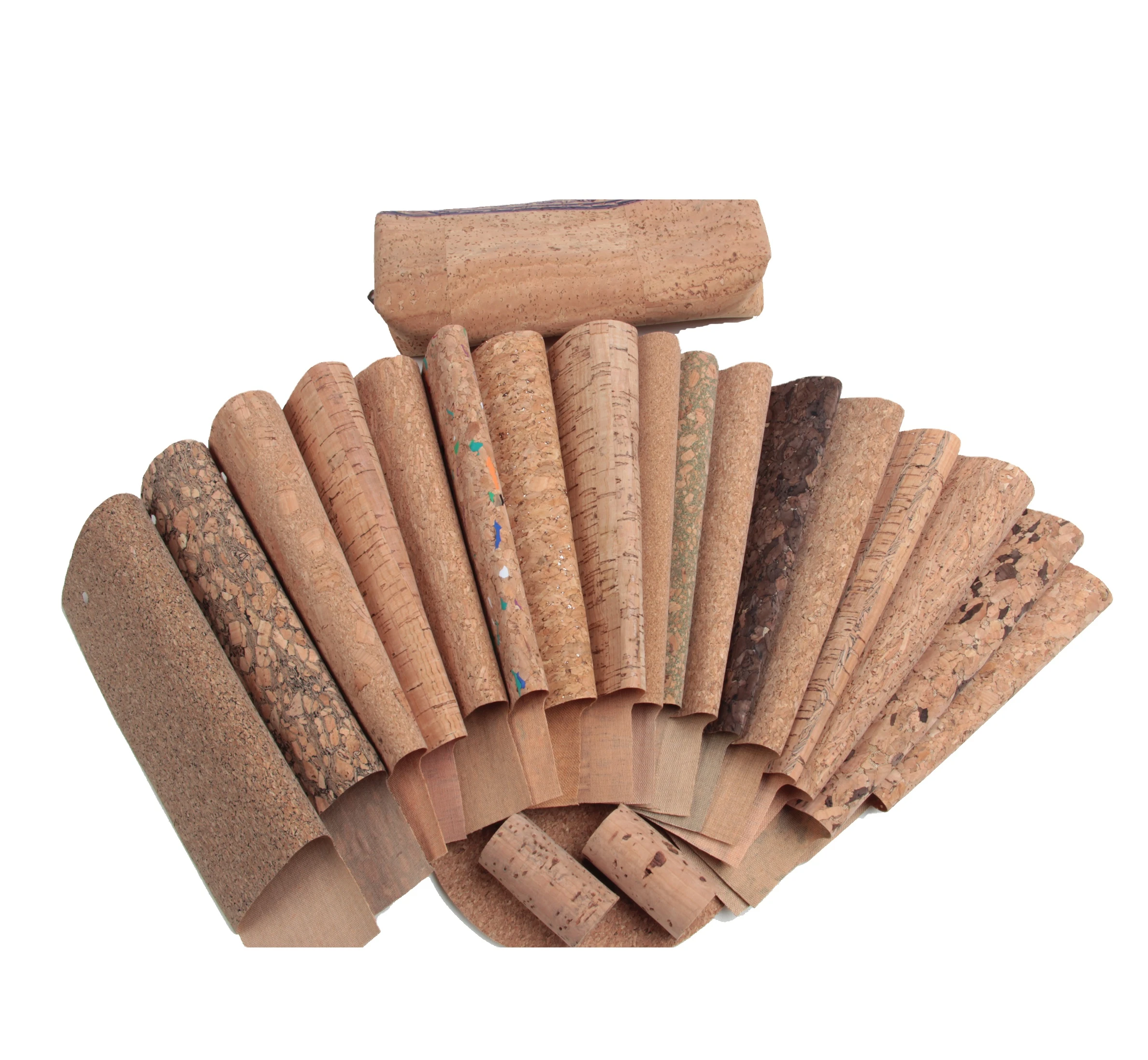 Portugal cork material cork leather natural quare cork fabric for packaging shoes bags yoga mats