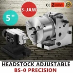Precision Dividing Head With 5" 3-jaw Chuck & Tailstock
