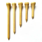 Premium Bamboo 1 5/8" 2 1/8" Inch White Personalized Golf Tees pegs - 50 Pack 100 Pack