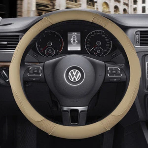 Premium leather steering wheel covers are comfortable and soft to grip