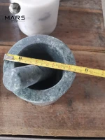Premium Solid Granite Stone Large Black Stone Pestle And Mortar For Kitchen Use