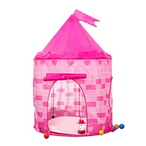 Princess Castle Play Tent with Glow in The Dark Stars,,Foldable Pop Up Pink Play Tent/House Toy for Indoor &amp; Outdoor Use