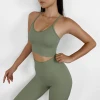 private label fitness wear tight solid color women activewear set