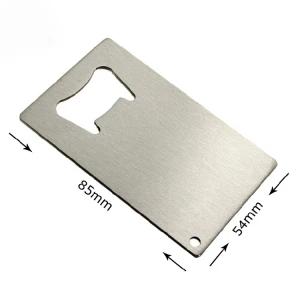 promotional bulk  stainless steel metal aluminum custom logo poker business credit card bottle opener openers