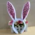 Import Q055 Rabbit Ears Headband Plush Fluffy Party Girls Headwear Cosplay Props Hair Accessory from China