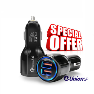 QC 3.0 and 5V 3.1A USB Fast Charging 2 Usb Port Quick Charger 3.0 USB Car Charger for Mobile Phone