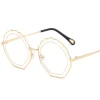 Ready Goods Fashion Metal Round Vogue OEM Logo Clear Lenses Women Wholesale Eyeglasses Frames Eyewear 8931C