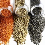 Red Lentils, Green Lentils, Yellow Lentils