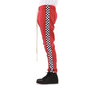 Red Track Pant With white &amp; Black Side Sublimated Panel trouser
