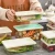 Import Refrigerator storage box can be divided into large and small size transparent crisper box with lid fruit and vegetable bento box from China