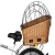 Import retro style stainless steel with wood panel removable bicycle storage basket from China