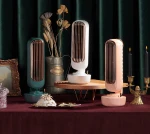 Retro Tower Fan Desktop Silent Strong Wind USB 2 IN 1 Water Spraying Fan Air Conditioner Ultrasonic Humidifier Ventilation  Fans