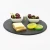 Import Round Slate Cheese Board 12 Inch dinner Tray Serving Plate natural stone For Smoked Meats from China