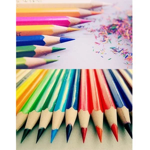 Round Wooden Color Pencil with Set