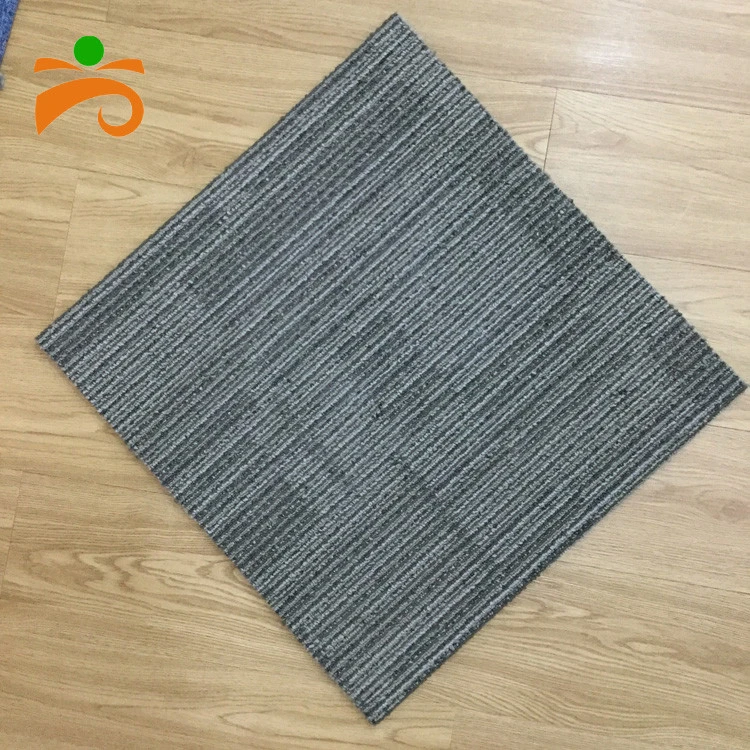 Rubber backing commercial interlocking contact carpet tiles