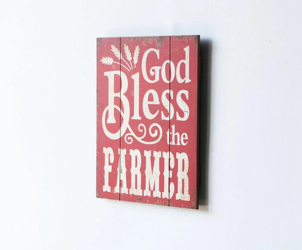 Rustic Christian farmhouse decorative wood wall plaque hangings home decor inspirational MDF wall plates art plaques