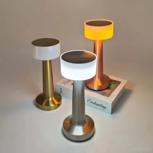 Scandinavian Metal Retro LED Table Lamp Portable Bar Restaurant Bedside Touch USB Rechargeable Wireless Decorative Table Lamps