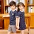 Import School Uniform Short sleeve T-shirt suit summer kindergarten polo clothes Primary school sportswear school pe uniform spot goods from China