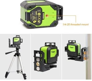 Self-Leveling Levelsure 902CG Green Beam 360-Degree Cross Line Laser Level Magnetic Pivoting Base Included