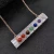Sell natural irregular Rose quartz amethyst healing crystal strip yoga Healing energy seven chakras selenite necklace