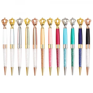 Shining Fashion Crown Ballpoint Pen, Crown Top Pens, Fantastic Gift Pen for Women