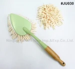 short handle small triangle refill head microfibre chenille noodle cleaning duster with bamboo handle