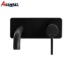 Shower faucet High Quality Matte Black Wall Mounted Faucet For Bathroom Concealed Valve Basin Mixer Tap Basin faucet
