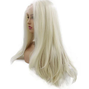 silver white anime long straight costume cosplay party hair wig