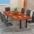Simple Design Morden Wooden Office Long Conference Table Chair Set