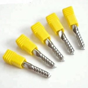 Single Flute Solid Carbide End Mills One Flute Spiral End Mill Cutter CNC Bits for Wood Acrylic Cutting