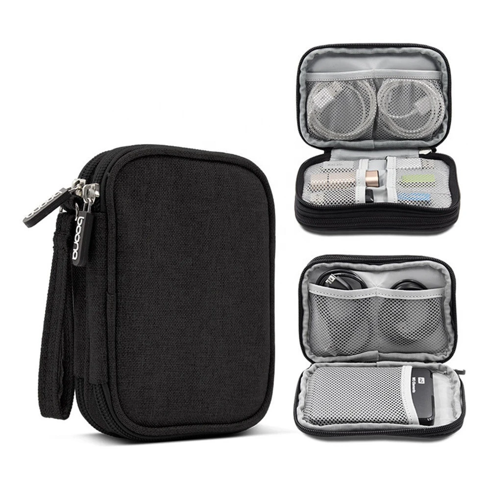 Small Electronics Accessories Travel Organizer Storage Bag for Hard Disk and USB Cable