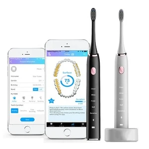 Smart Electric Toothbrush Sonic Vibration Tooth Brush With 5 Brushing Modes 2 Replacement Heads