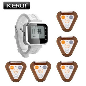 Smart Watch Pager KR-F66 plus Service Bell Restaurant Buzzers Pager Wireless Waiter Calling System