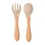 Import Soft Baby Feeding Tool Infant Training Flexible Silicone Baby Spoon With Wooden Handle from China